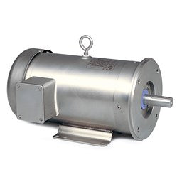 Baldor Electric CESSWDM3615T 5 Hp, 230/460 Vac, 1800 Rpm, 184TC Fr, 3 PH,  TEFC, C-Face, Foot Mounted, Washdown Duty Motor, Stainless Steel.