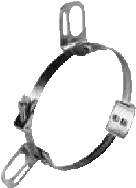 A249, 2" L, 1/4" & 3/4" W, Single Strap, Dual Slot, 48 Frame Lug Mount Kit