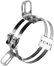 A250, 2" L, 1/4" & 3/4" W, Double Strap, Dual Slot, 48 Frame Lug Mount Kit