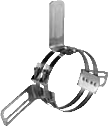 A251, 4" L, 1/4" & 3/4" W, Double Strap, Dual Slot, 48 Frame Lug Mount Kit