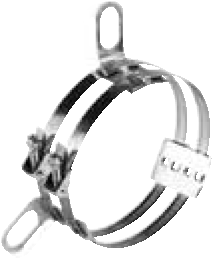 A253, 2" L,  3/8" W, Double Strap, Single Slot, 48 Frame Lug Mount Kit