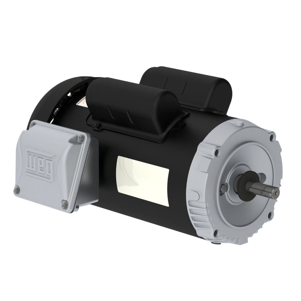 Weg Electric .7536ES1BJPR56J-S, 3/4 Hp, 3600 Rpm, 56J FR, 115/208-230 Vac, 1 PH, TEFC, Footless, General Purpose Motor.