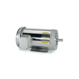 CSWDM3546, 1 Hp, 1800 Rpm, 56C FR, 208-230/460 Vac, 3 PH, C-Face, TENV, Foot Mounted, Washdown Duty Motor, Paint-Free