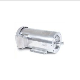 Baldor Electric VSSEWDM3537 1/2 Hp, 3600 Rpm, 56C Fr, 208-230/460 Vac, 3 Ph, C-Face, TENV, Footless, Washdown Duty Motor, Stainless Steel, Super-E