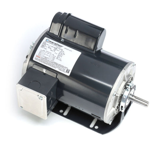 Marathon Electric B338, 1 1/2 Hp, 1725 Rpm, 56H FR, 277 Vac, Dripproof, Resilient Base, Capacitor Start, Fan  Blower Motor, No Over Load, 56C17D5349