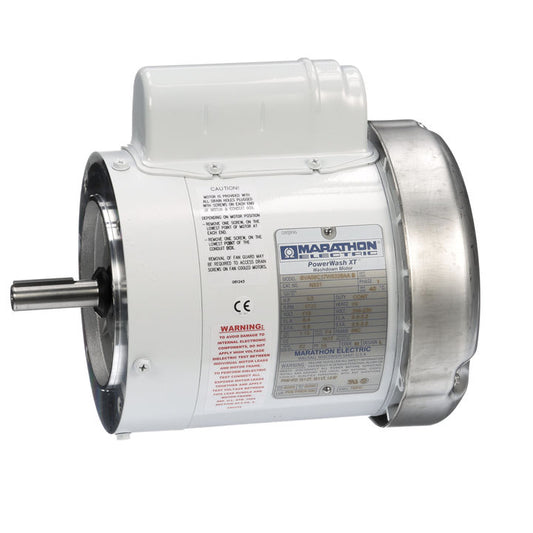 Marathon Electric N530, 1/3 Hp, 3600 Rpm, 56C FR, 115/208-230 Vac, 1 PH, Totally Enclosed, C-Face Footless, White Epoxy Washdown Duty, 056C34W5301.
