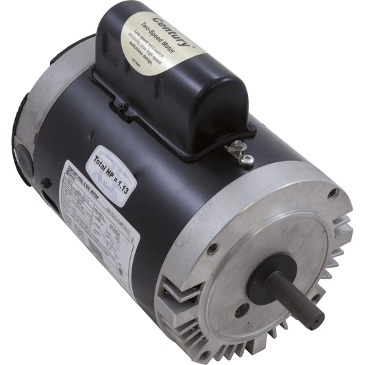 Century B972,  3/4 Hp, 3600 Rpm, 56-1/2" Diameter (56 Frame), NEMA C, 115 Vac, 1 PH, ODP, Keyed Shaft, Permanent Split Capacitor, Switchless, C-Face Less Base, Spa, Two Speed, Full Rated Motor