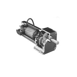 Bodine Electric 6555, 1/8 Hp, 38 Rpm, 65.5:1, 143 Lb-in, 33A5BEPM-W3, 130 Vdc., Permanent Magnet, With accessory shaft, Parallel Shaft