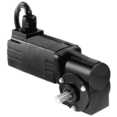 Bodine Electric 3322, 1/8 Hp, 62 Rpm, 40:1, 37 Lb-in., 22B4BEBL-3N, 130 Vdc., Brushless DC Gearmotor, No accessory shaft, Right Angle