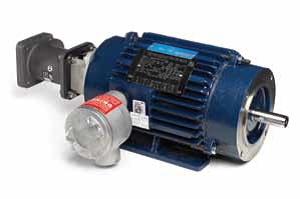 Marathon Electric Y980, 3 Hp, 1800 Rpm, 182TC FR, 230/460 V,  TENV, C-Face Footed, Tstat Overload, Inverter Duty, Blue Max 2000, Explosion Proof w/Encoder, 182THES8048.