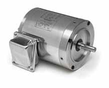 Marathon Electric N434A, 1 Hp, 1800 Rpm, 143TC FR, 208-230/460 Vac, 3 PH, Totally Enclosed, C-Face Footless, Stainless Steel, Washdown Duty, 143TTWD4527.