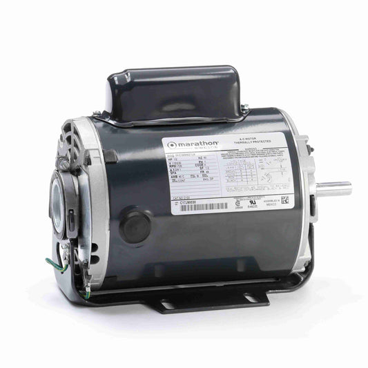 Marathon Electric C129, 1/3 HP, 1725 RPM, 48 FR, 115/230 Vac, 1 PH, Dripproof , Resilient Base, Fan and Blower, 5KC35JN23X.
