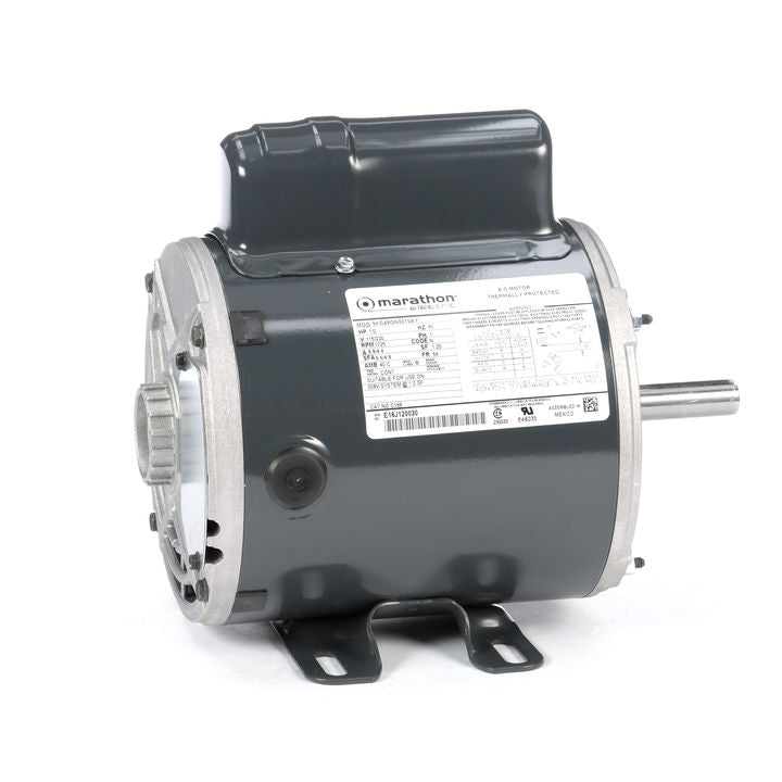 Marathon Electric C169, 1/2 Hp, 1800 Rpm, 56 FR, 115/230 Vac, 1 PH, Dripproof, Rigid Base, General Purpose, Manual Over Load, 5KC49GN0010Y.