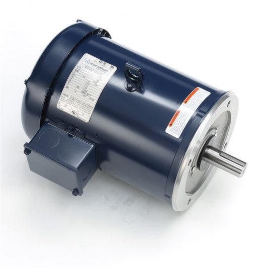 Marathon Electric C224B, 184TTFW16046, 5 Hp, 1800 Rpm, 184TC FR, 208-230/460 Vac, 3 PH. TEFC, C-Face Footless, General Purpose, Standard Efficiency