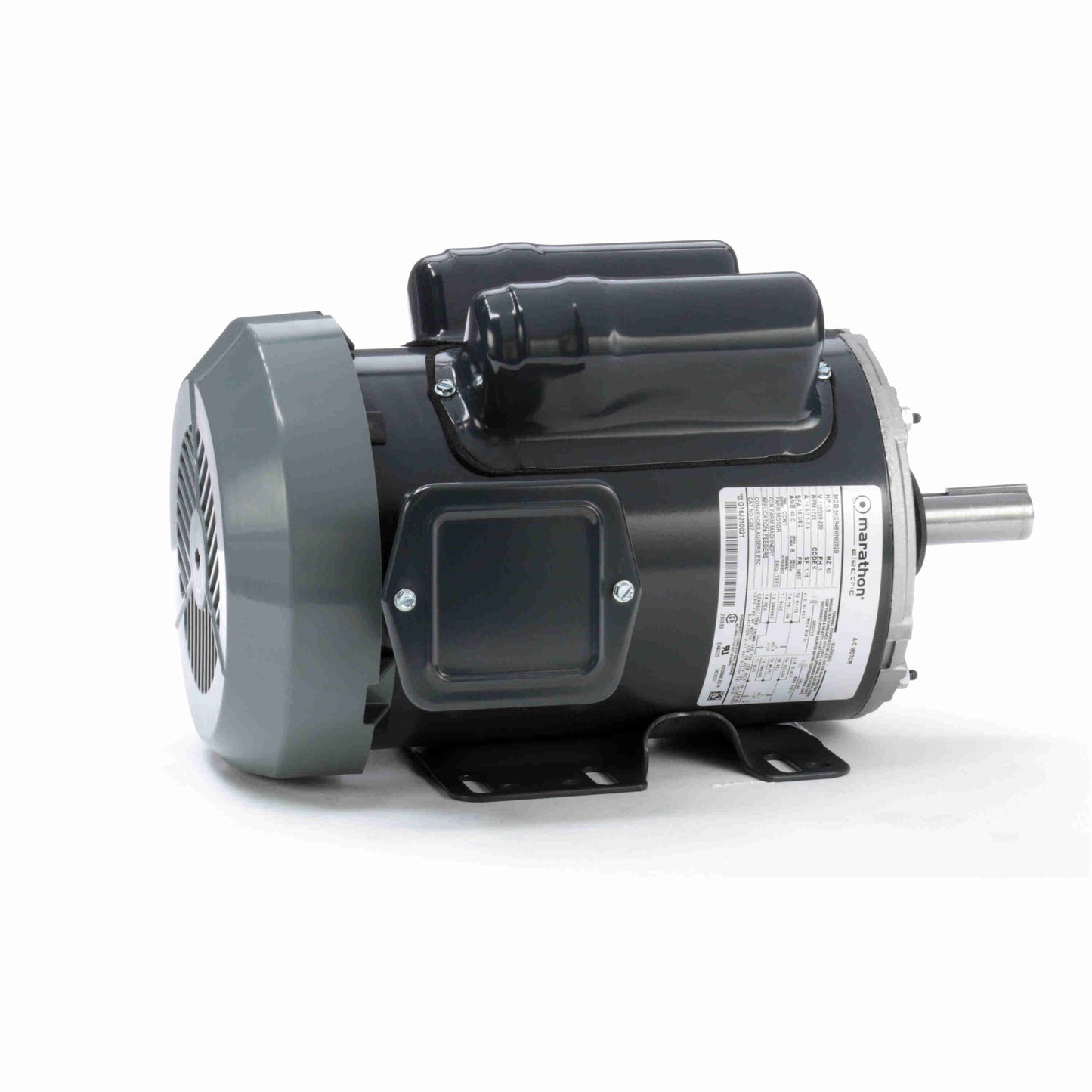 Marathon Electric C297, 1 1/2 Hp, 1800 Rpm, 145T FR, 115/208-230 V, 1 PH, TEFC, Rigid Base, General Purpose, No Overoad, 5KCR48WN0292.