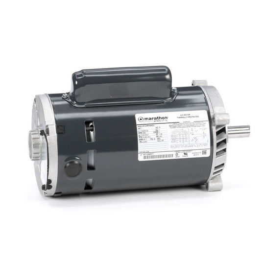Marathon Electric C334, 1 Hp, 3600 Rpm, 56C FR, 115/230 Vac, Split PH. and Capacitor Start, Dripproof, C-Face Footless, Oil Burner, Auto Over Load, 5KC39RN44X.