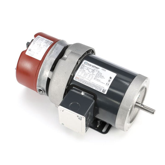 Marathon Electric C402A, 1 1/2 HP, 1200 RPM, 184TC FR, 230/460 Vac, 3 PH, C-Face Footed, Brake Motor, 184TTTY16076.
