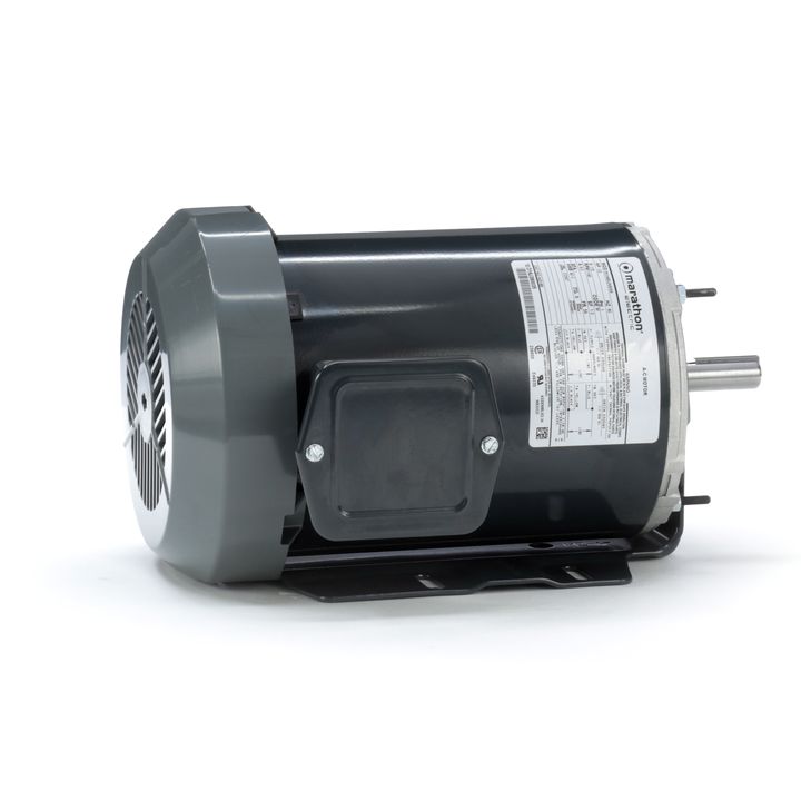 Marathon Electric C806, 3/4 Hp, 1725 RPM, 56 FR, 115/230 V, 1 PH, Totally Enclosed, Resilient Base, Fan & Blower, 5KC49PN0281X.