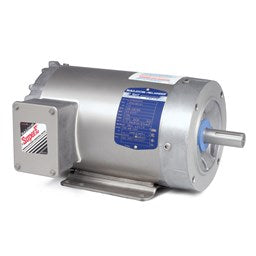 Baldor Electric CESWDM3554, 1 1/2 Hp, 1800 RPM, 56C FR, 230/460 Vac, 3 PH, TENV, C-Face, Foot Mounted, Paint-Free Washdown Duty Motor