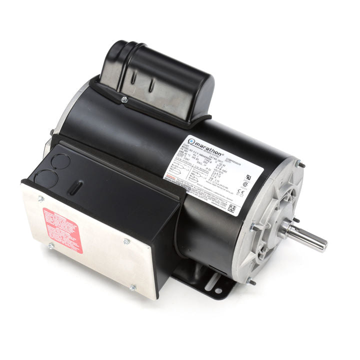 Marathon Electric D019, 056B34D15532, 5 Hp, 3600 RPM, 56HZ FR, 208/230 V, 1 PH, Dripproof, Rigid Base, Air Compressor