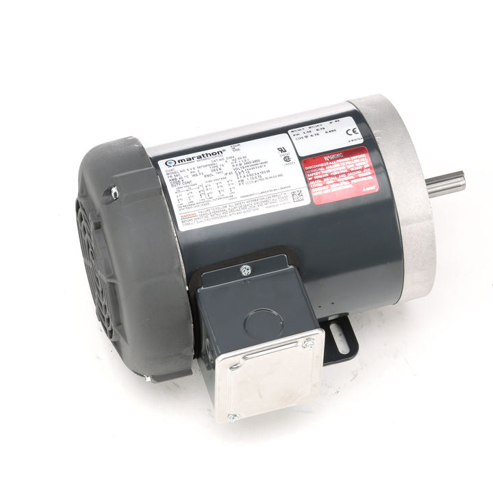 Marathon Electric D393A, 1 Hp, 3600 Rpm, 56C FR, 230/460 Vac, 3 PH, TEFC, C-Face Footed, General Purpose, Standard Efficiency, 056T34F9008