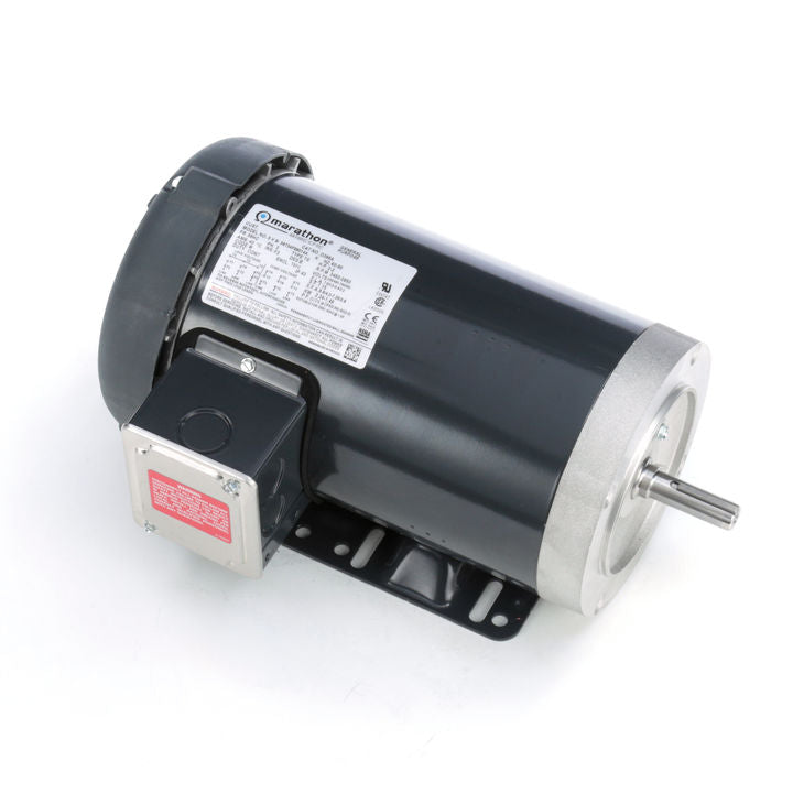 Marathon Electric D396A, 3 Hp, 3600 Rpm, 56HC FR, 230/460 Vac, 3 PH, TEFC, C-Face Footed, General Purpose, Standard Efficiency, 56T34F99014