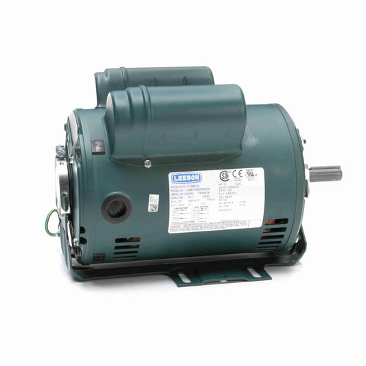 Leeson Electric E119860.00, 3/4 HP, 1800 RPM, 56 FR, 115/208-230 Vac, 1 PH, DP, Resilient Base, General Purpose