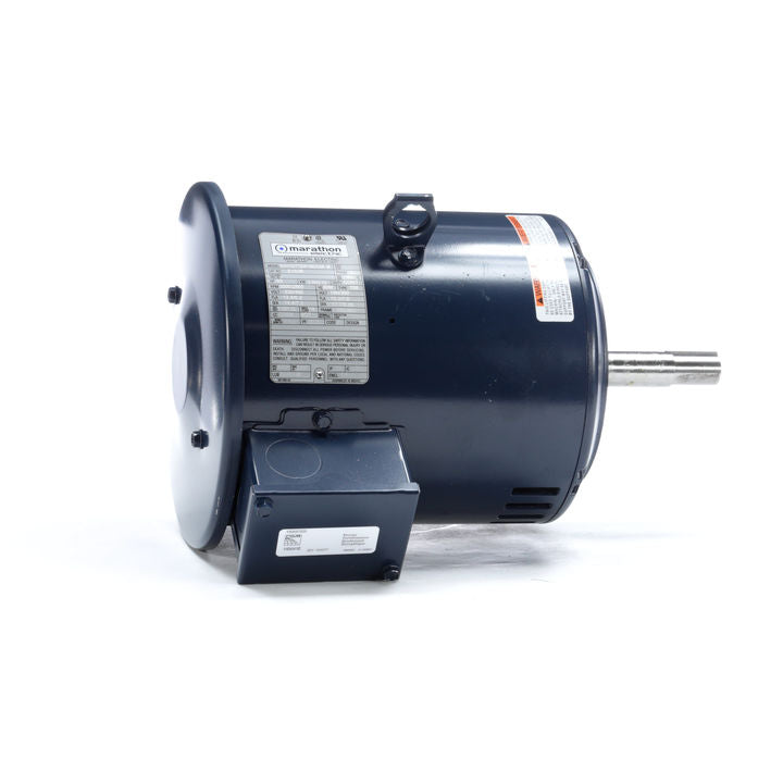 Marathon Electric E153B, 5 HP, 3600 RPM, 182JMV FR, 230/460 V, 3 PH, Rigid Base, General Purpose, 182TTDW16021.
