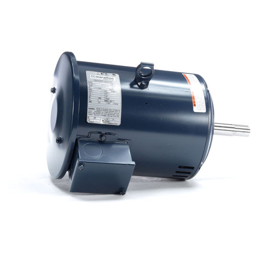 Marathon Electric E158B, 5 Hp, 1800 Rpm, 184JMV FR, 230/460 Vac, 3 PH, Dripproof, C-Face Less Base, Close-Coupled Pump, JM, 184TTDW16073