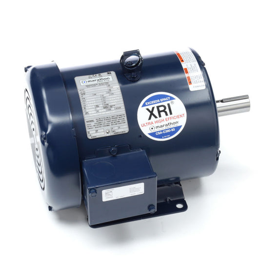 Marathon Electric E2110, 182TTFN16026, 3 Hp, 1800 Rpm, 182T FR, 230/460 Vac, 3 PH, TEFC, Rigid Base, NEMA Premium XRI Efficiency Motor