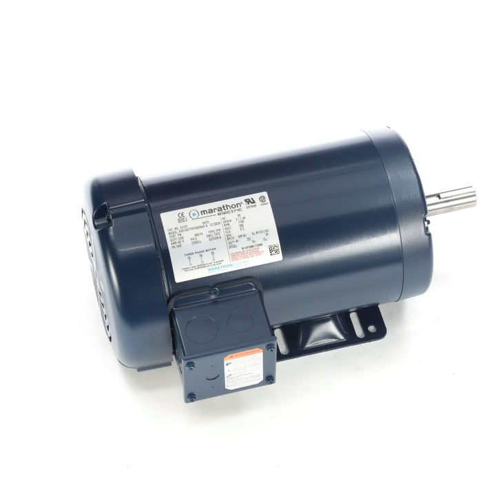 Marathon Electric E845, 2 Hp, 1800 Rpm, 145T FR, 200 Vac, 3 PH, TEFC, Rigid Base, General Purpose, Epact Efficiency, 145TTFR4032