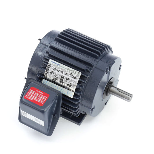 Marathon Electric E349, 1 Hp, 1800 Rpm, 143T FR, 230/460 Vac, 3 PH, TENV, Rigid Base, Severe Duty Motor, 143TTTN6026.