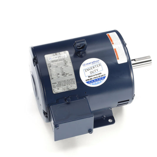 Marathon Electric L102, 3 Hp, 1800 Rpm, 182T FR, 200-208 Vac, 3 PH, Dripproof, Rigid Base, General Purpose, No over load, Standard Effiencies