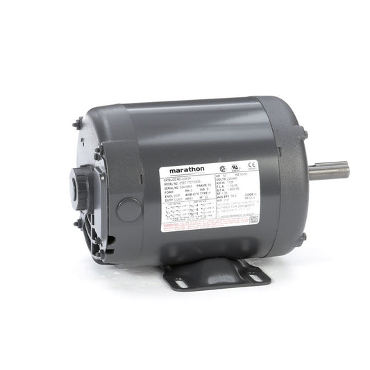 Marathon Electric G063B, 1/2 Hp, 1800 Rpm, 56 FR, 230/460 Vac, 3 PH, Dripproof, Rigid Base, General Purpose, No over load, 056T17D15908