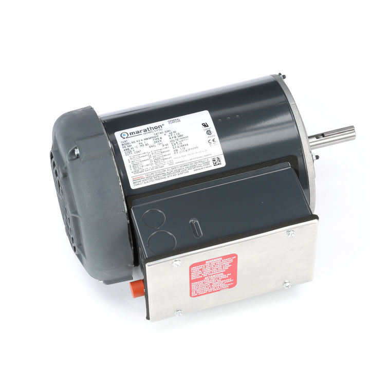 Marathon Electric G391, 1 1/2 Hp, 3600 Rpm, 56H FR, 115/208-230 Vac, 1 PH, TEFC, Rigid Base, General Purpose, Manual Overload, 56B34F5321.