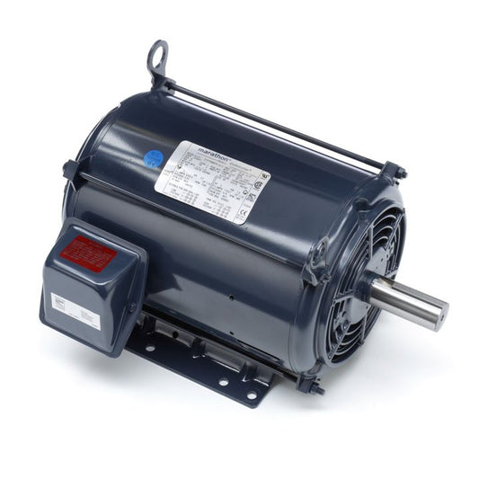 Marathon Electric GT0011A, 3 Hp, 1200 Rpm, 213T FR, 230/460 Vac, 3 PH, General Purpose, Globetrotter, Dripproof, 213TTDBD6076.