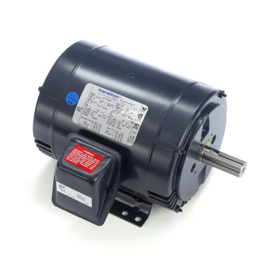 Marathon Electric GT0014A, 5 Hp, 1200 Rpm, 215T FR, 230/460 Vac, 3 PH, General Purpose, Globetrotter, Dripproof, 215TTDB6076.