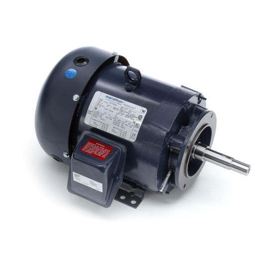 Marathon Electric GT3110, 3 Hp, 1800 Rpm, 182JM FR, 230/460 Vac, 3 PH, TEFC, C-Face Footed (Rigid Base), Closed-Coupled Pump, JM, 182TTFB6031