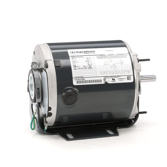 Marathon Electric H195, 1/6 HP, 1800 Rpm, 48 FR, 115 Vac, 1 PH, TEAO, Resilient Base-Thru Bolt, Farm Duty, No Overload, 5KH32GN42
