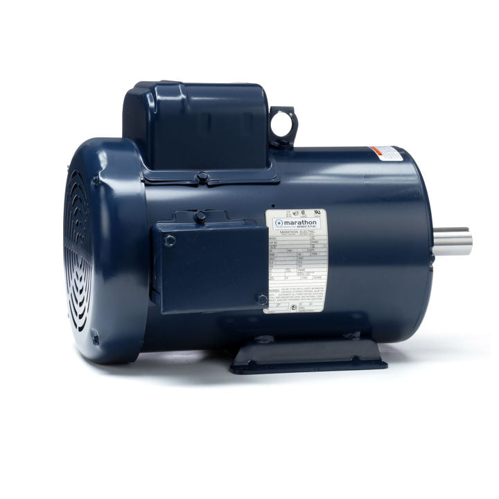 Marathon Electric I223A, 5 Hp, 3600 Rpm, 184T FR, 208-230 Vac, 1 PH, TEFC, Rigid Base, No Over Load, General Purpose Motor, 184TBFW7701