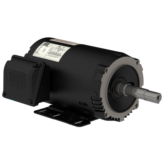 Weg Electric 00158OT3V145JM-S, 1 1/2 Hp, 1800 Rpm, 143/5JM FR, 200/400 Vac, ODP, 3 PH, Foot-mounted, Rolled Steel.