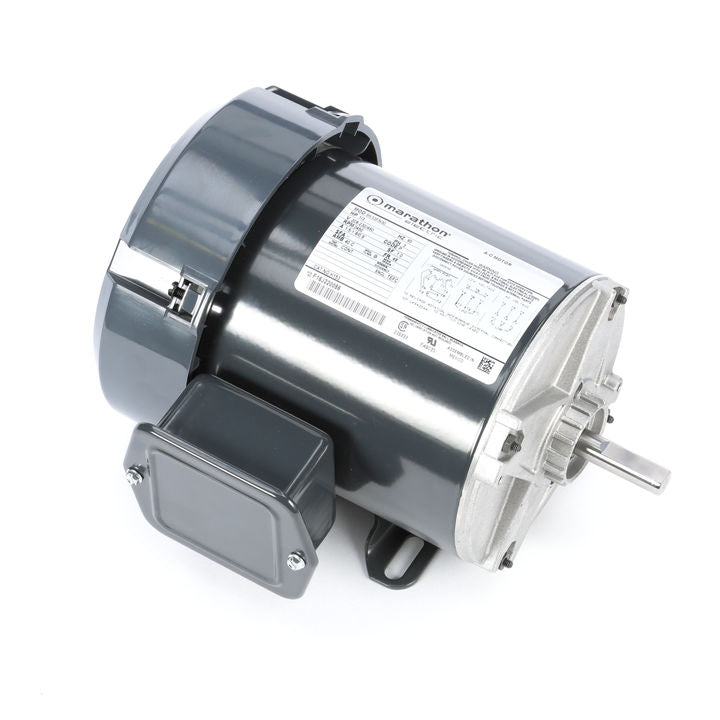 Marathon Electric K153, 1/3 Hp, 3600 Rpm, 48 FR, 208-230/460 Vac, 3 PH, TEFC, Rigid Base, General Purpose, Standard Efficiency, 5K33FN30