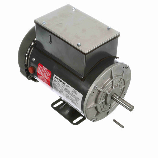 Marathon Electric K332, 1 1/2 Hp, 3600 Rpm, 56 FR, 115/208-230 V, 1 PH, TEFC, Rigid Base, General Purpose, No Over Load, 56B34F5303.
