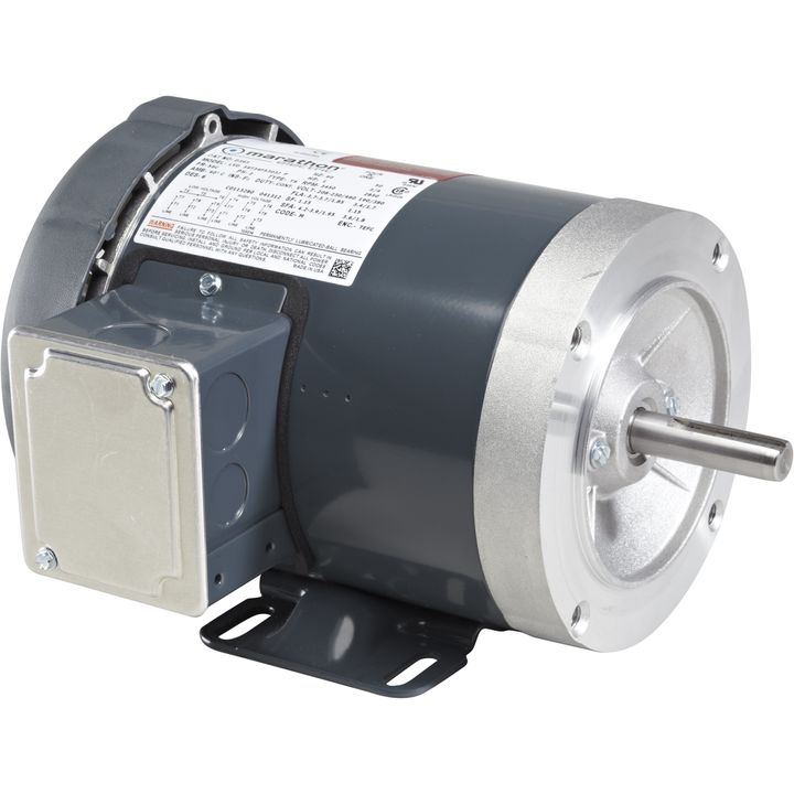 Marathon Electric K722A, 1 1/2 Hp, 1800 Rpm, 56HC FR, 575 Vac, 3 PH, TEFC, C-Face Footed, General Purpose, Standard Efficiency, 056T17F15645.
