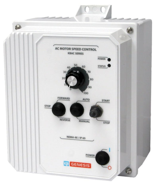 KB Electronics KBAC-48 White (9541) AC Drives, Nema 4x Inverter 5 HP, 460 Vac 1-Phase Input, 460 Vac 3-Phase Output, Nema 4x Enclosure, Variable Frequency Drives
