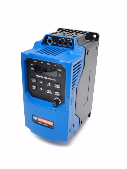 KB Electronics KBDF-29(1P) (9700) AC Drives, 3 HP, 230 Vac 1-Phase Input, 230 Vac 3-Phase Output, Chassis/IP 20 Enclosure, Digital Variable Frequency Drives with CSP