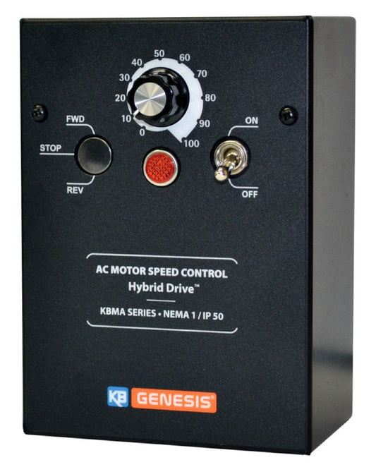 KB Electronics KBMA-24DF Black (9534), AC Drives, Nema 1 Inverter 1 HP, 115/230 Vac 1-Phase Input, 230 Vac 3-Phase Output, Nema 1(IP50) Enclosure, Variable Frequency Drives