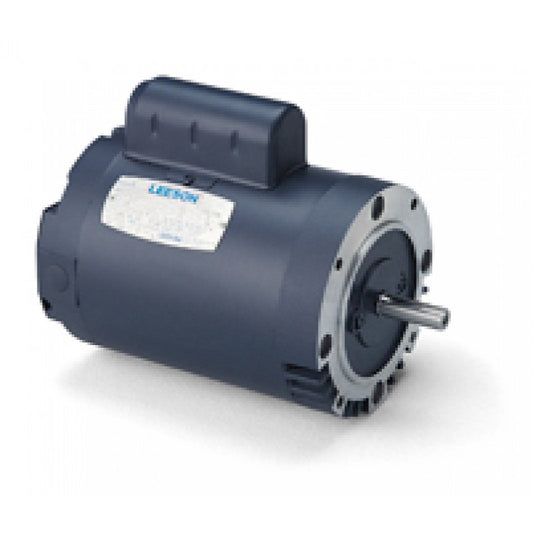 Leeson Electric E110037.00, 1 1/2 HP, 1800 RPM, 56C FR, 115/230 Vac, 1 PH, DP, General Purpose Motor.