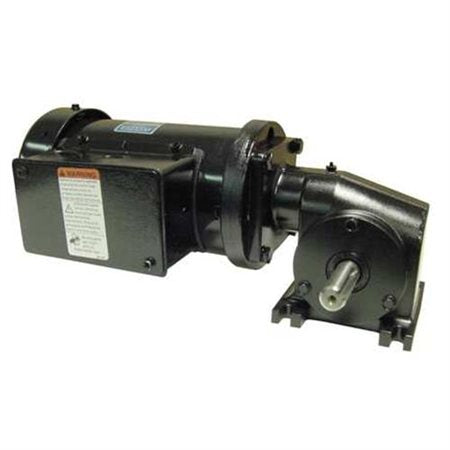 Leeson Electric M1145127.00, 3/8 Hp, 29 Rpm, 60:1, 238 Lb-in, 230 Vac, 3 Ph, TEFC, Inverter Rated, Right Angle AC Gearmotor