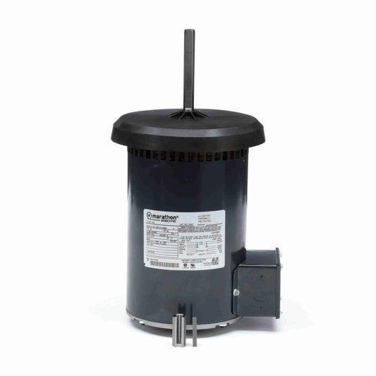 Marathon Electric K1407, 1 1/2 Hp, 1140 Rpm, 48Y FR, 200-230/460 Vac, 3 PH, Shaft Up w/Fan Canopy/Rainshield, Condenser Fan/Heat Pump, 5K39SNB587S.